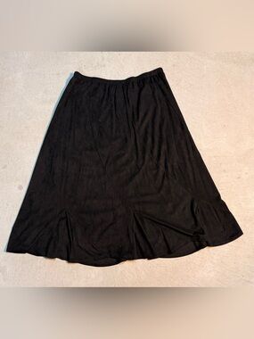 Urban Coco Women's Black Velvet Flowy Skirt extra Large XL